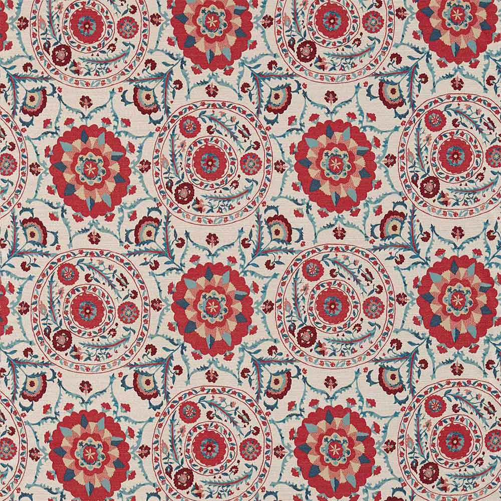 Anthos Red & Indigo Fabric