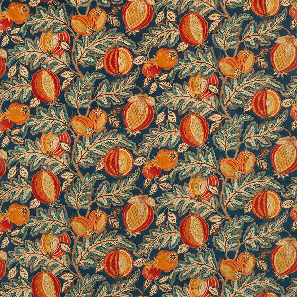 Cantaloupe Tumeric & Indigo Fabric