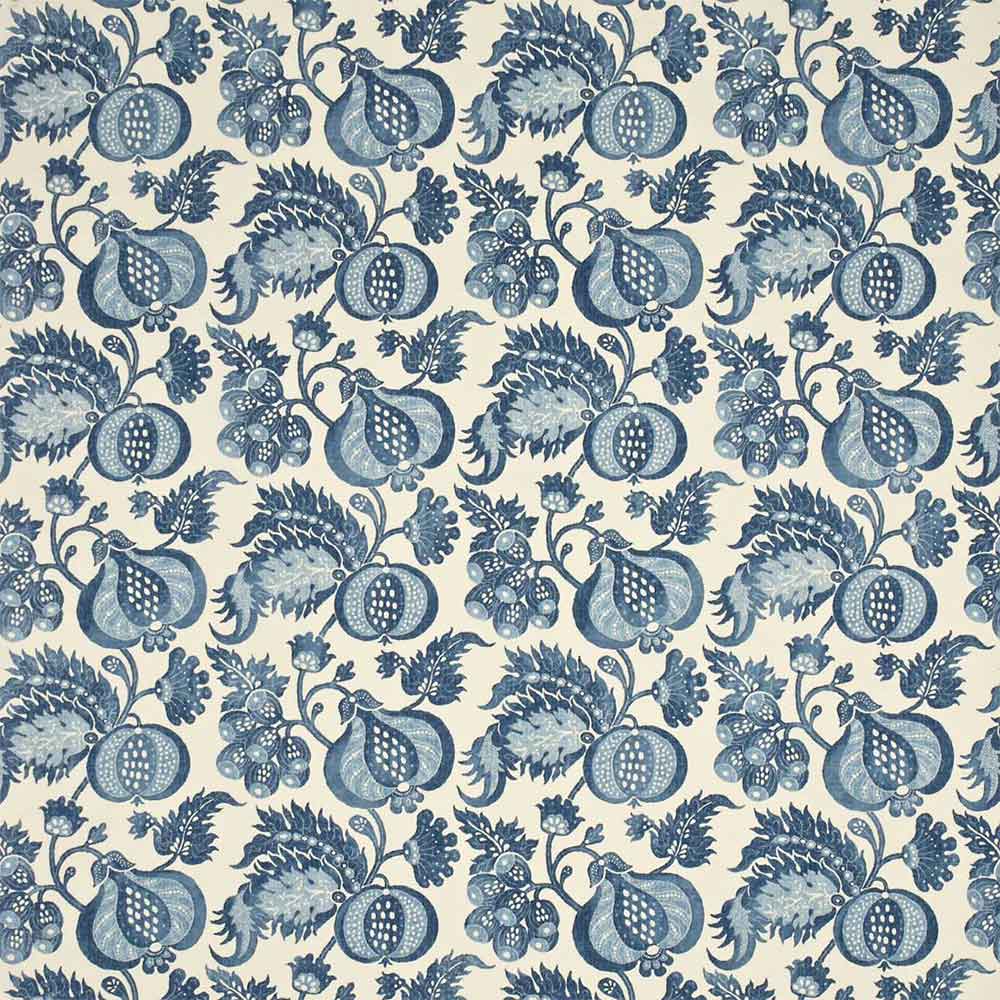 China Blue Indigo & Neutral Fabric