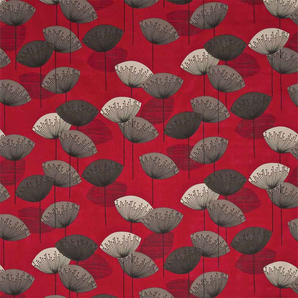 Dandelion Clocks Red Fabric