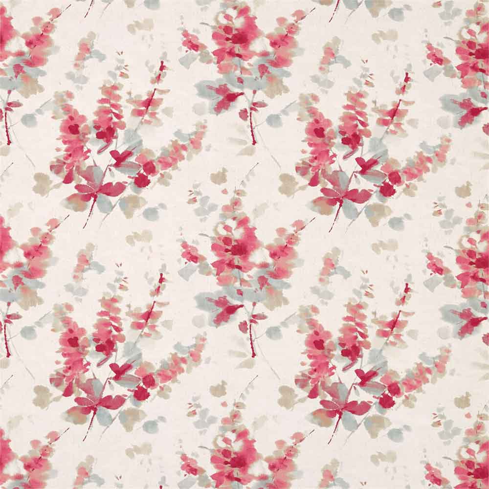 Delphiniums Coral Fabric