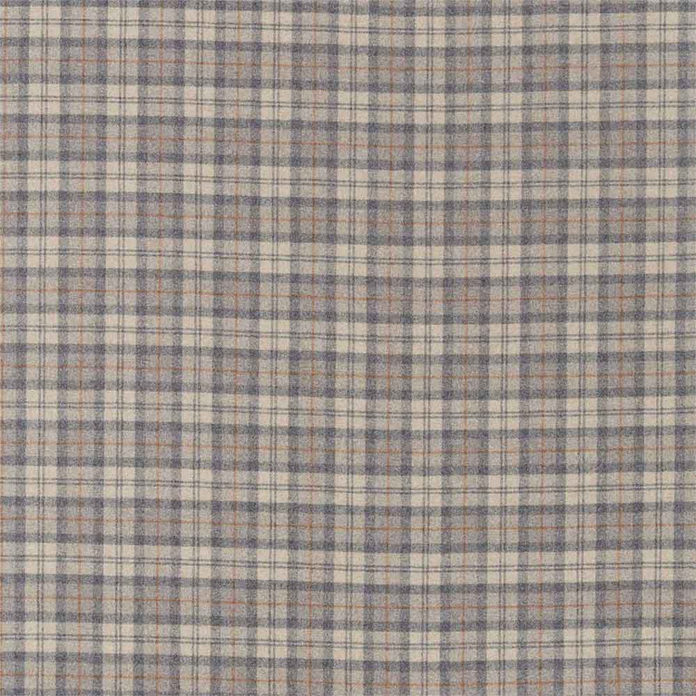 Fenton Check Grey & Cinnamon Fabric