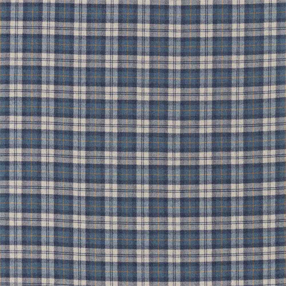 Fenton Check Indigo & Stone Fabric