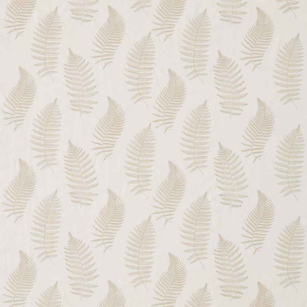 Fern Embroidery Ivory Fabric