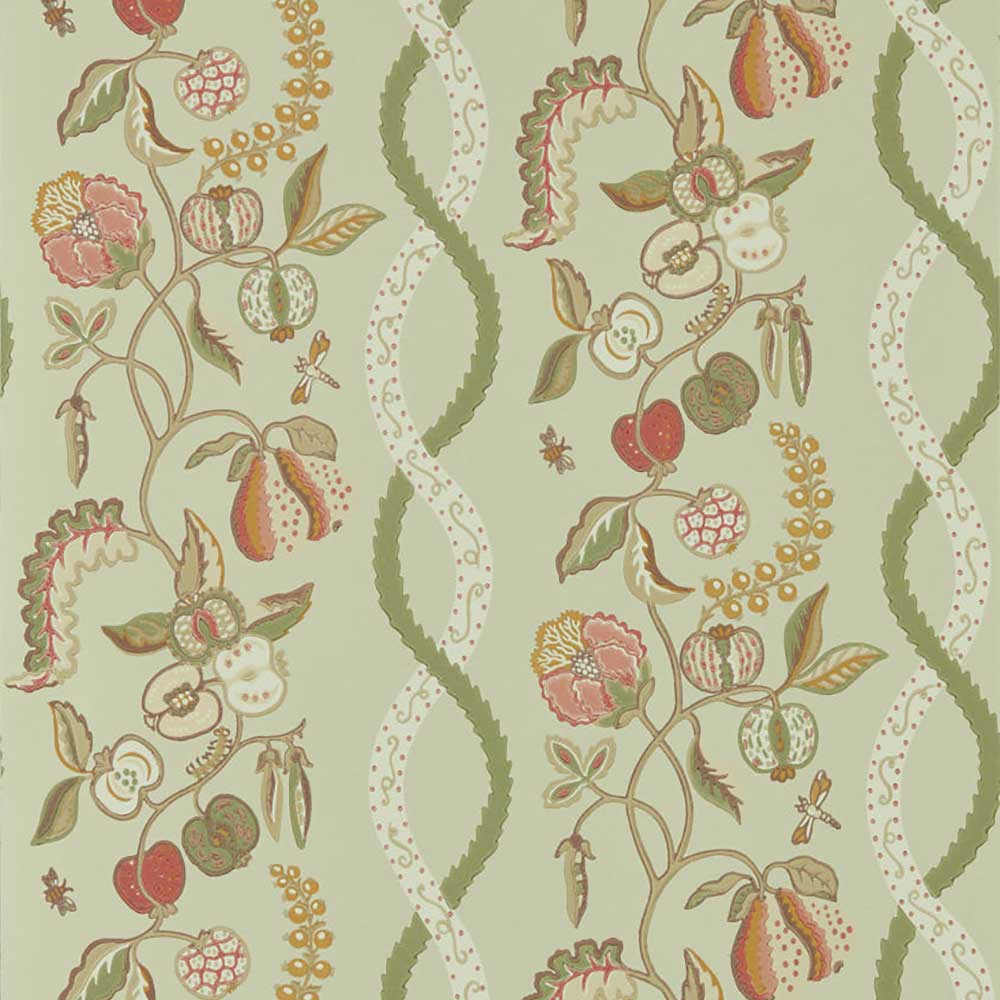 Kitchen Garden Olive & Russet Wallpaper