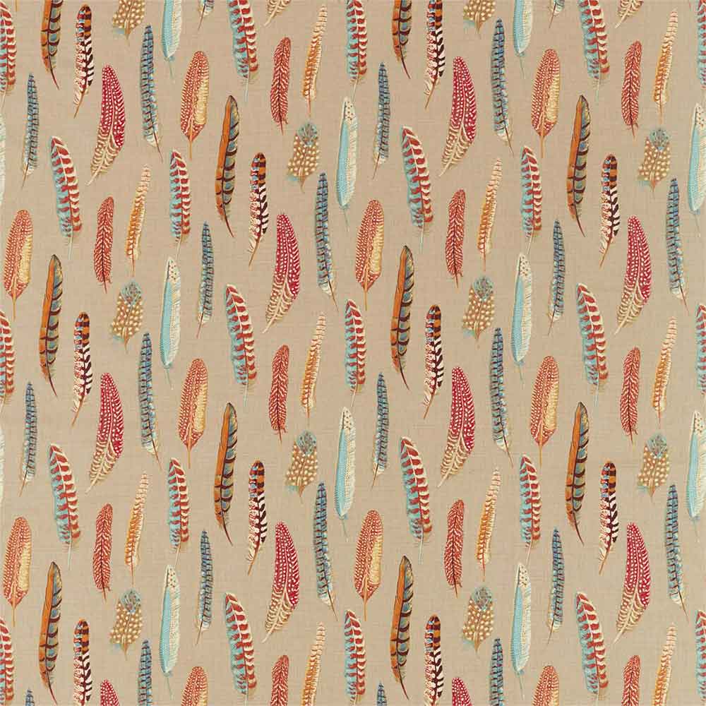 Lismore Teal & Russet Fabric