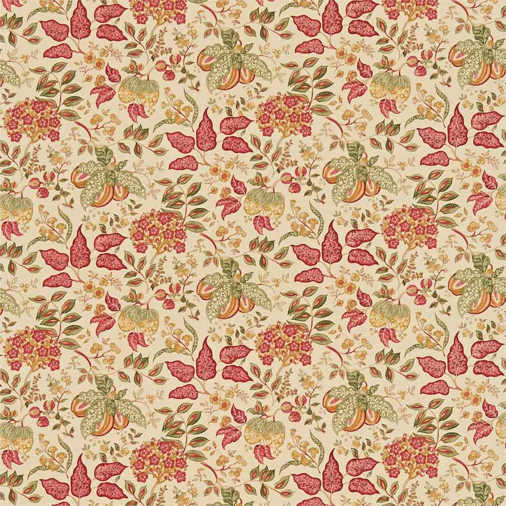 Madagascar Gold & Red Fabric