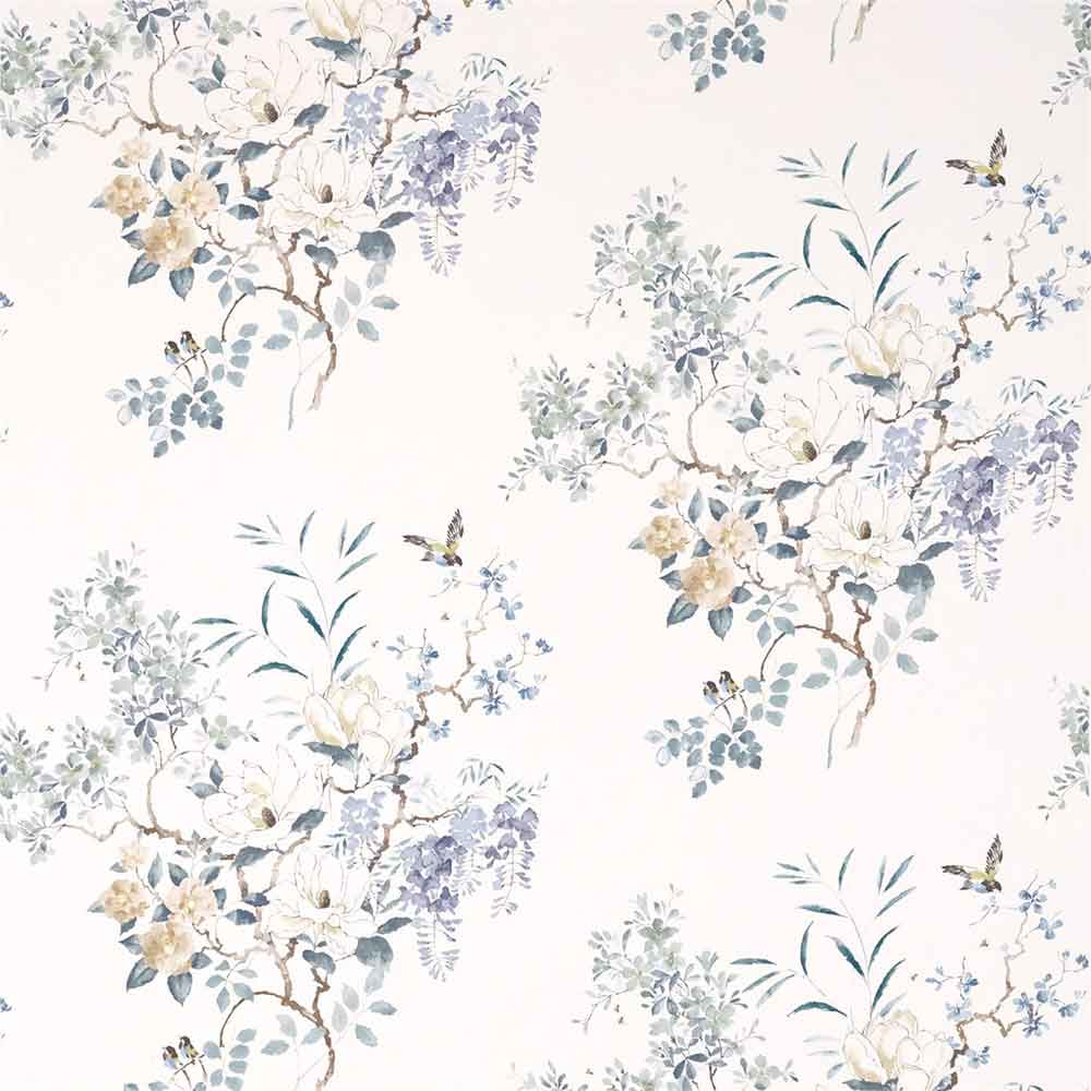 Magnolia & Blossom Mineral & Teal Fabric