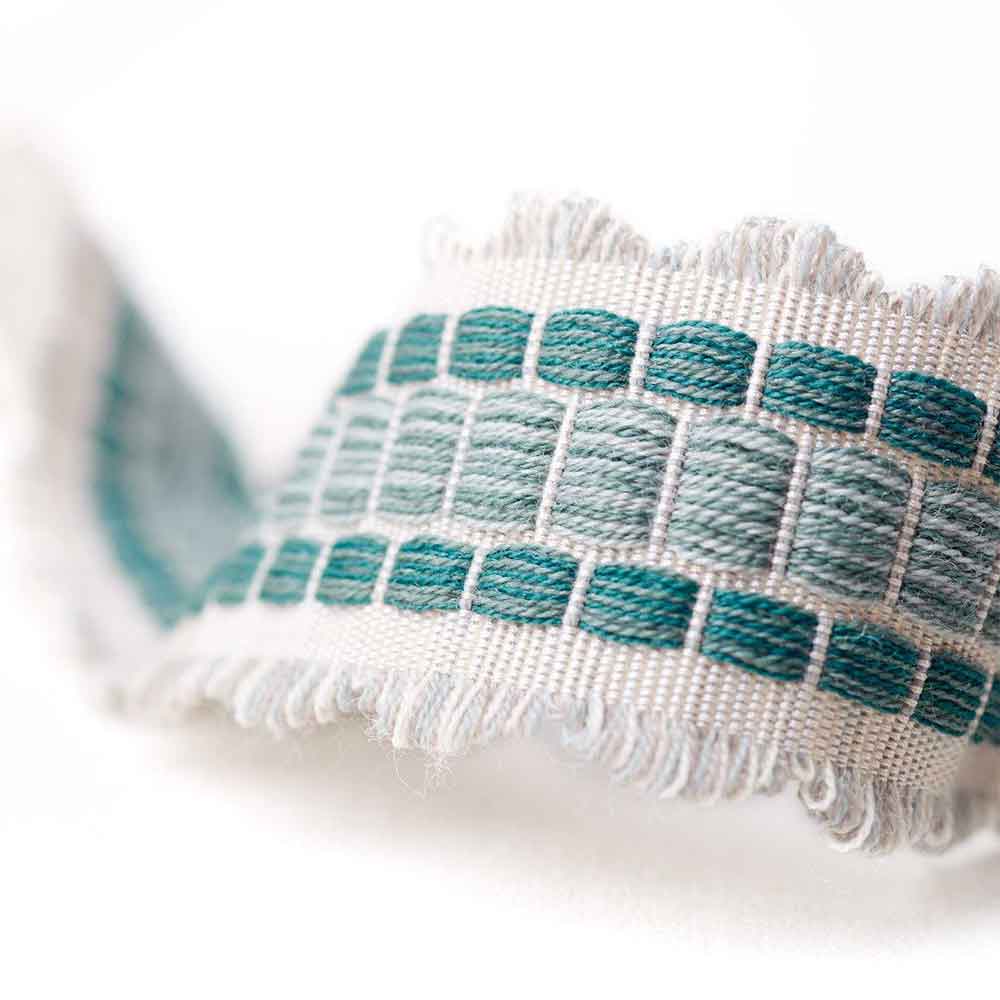 Melmerby Fan Braid Blue Clay Passementerie