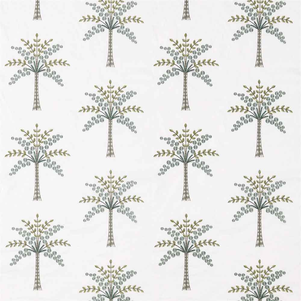 Palm Grove Teal & Green Fabric