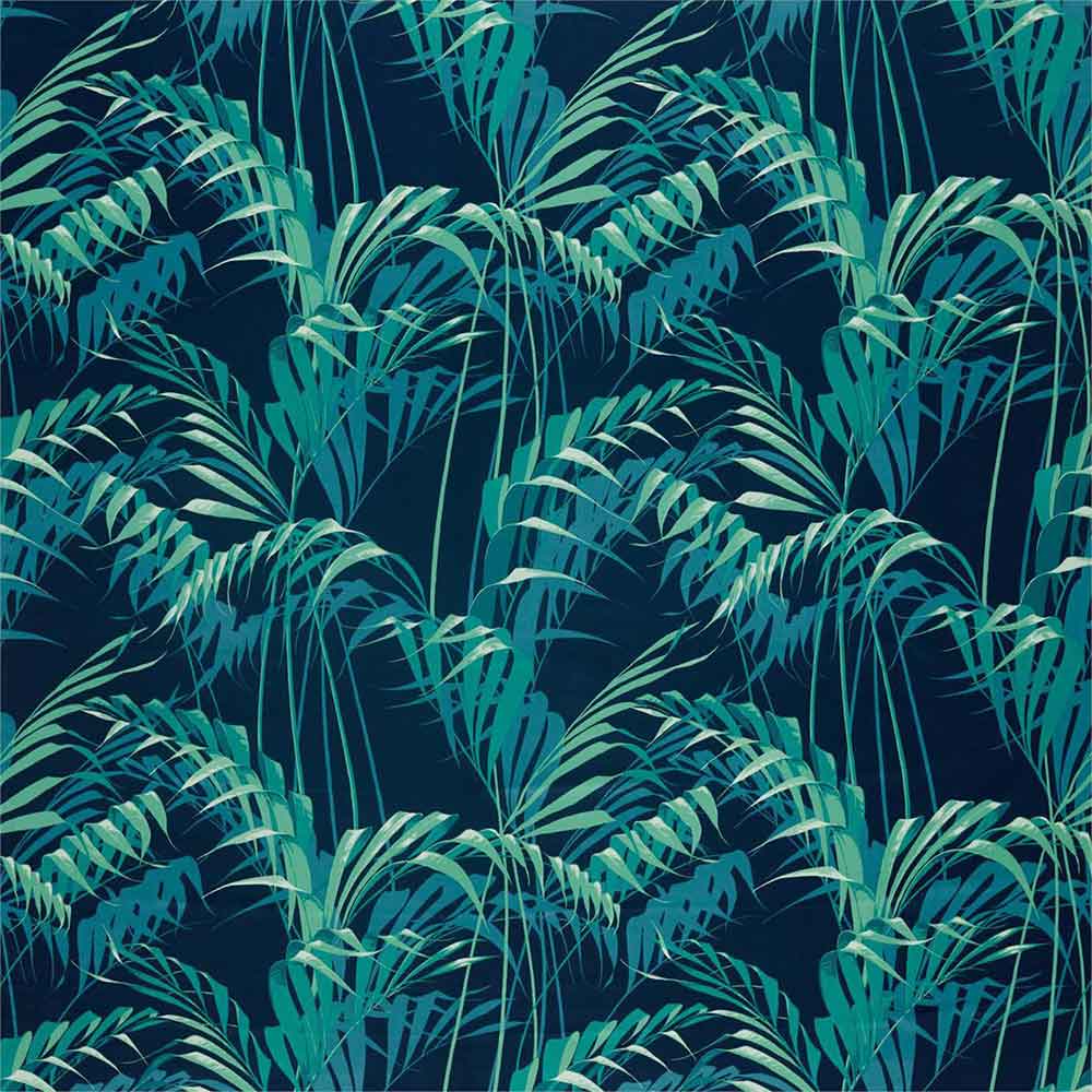 Palm House Ink & Teal Fabric