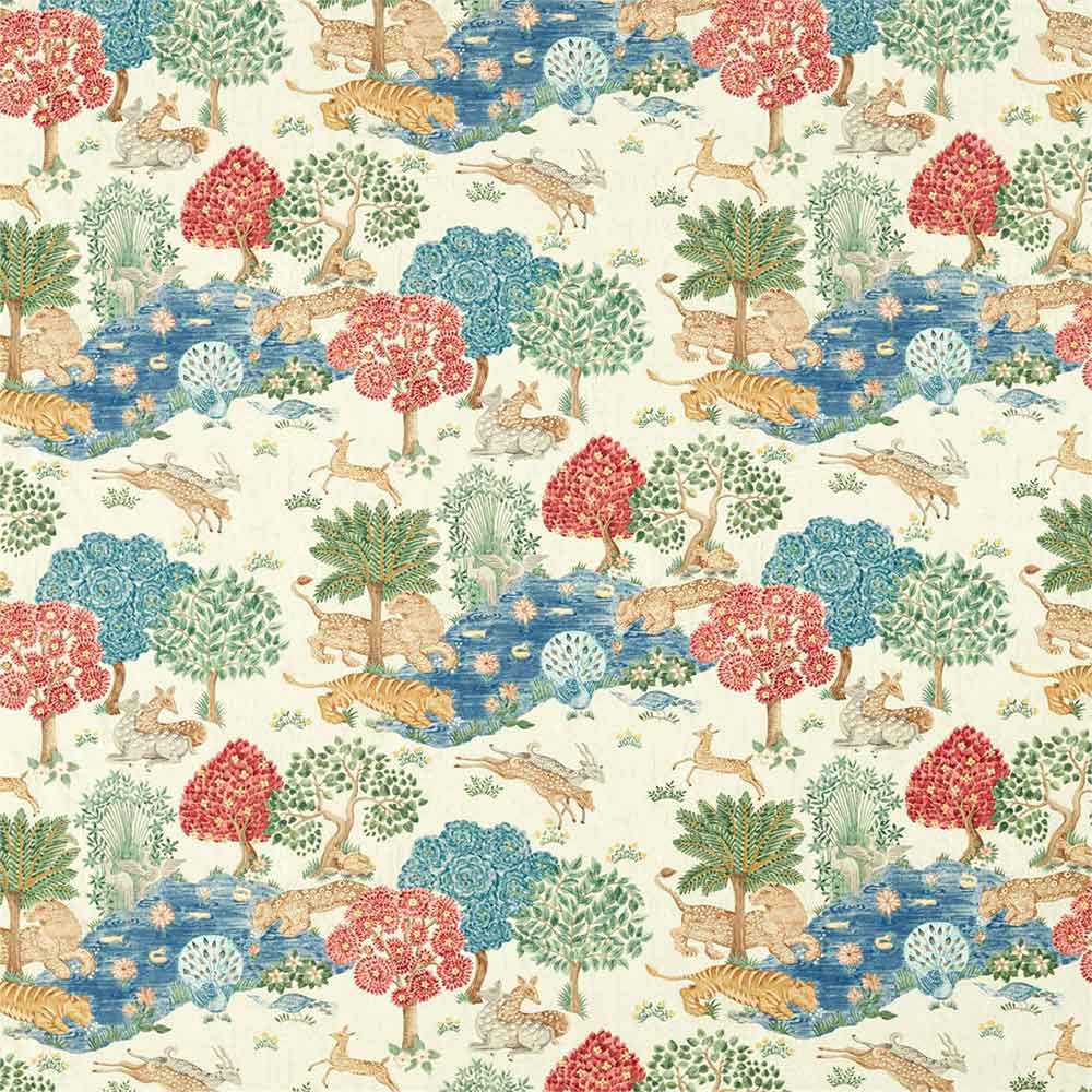 Pamir Garden Cream & Indigo Fabric