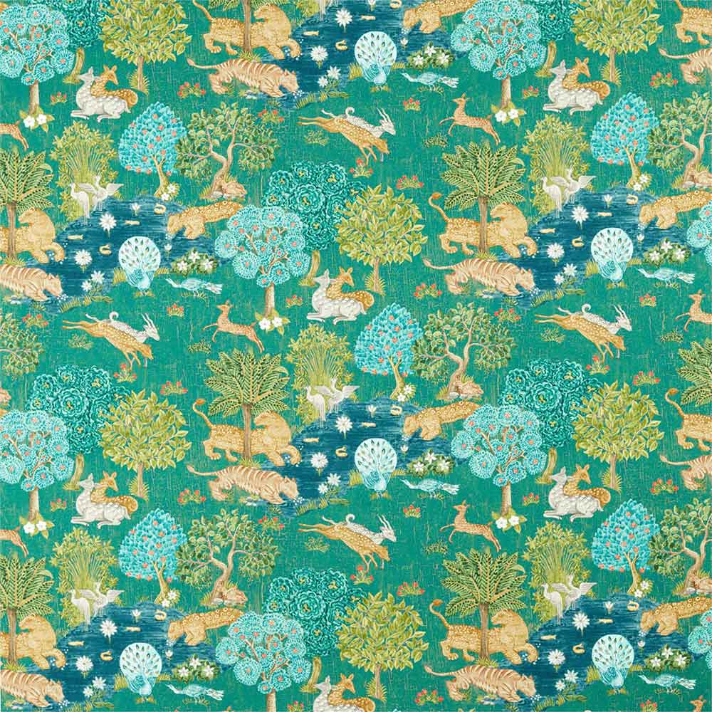 Pamir Garden Teal Fabric