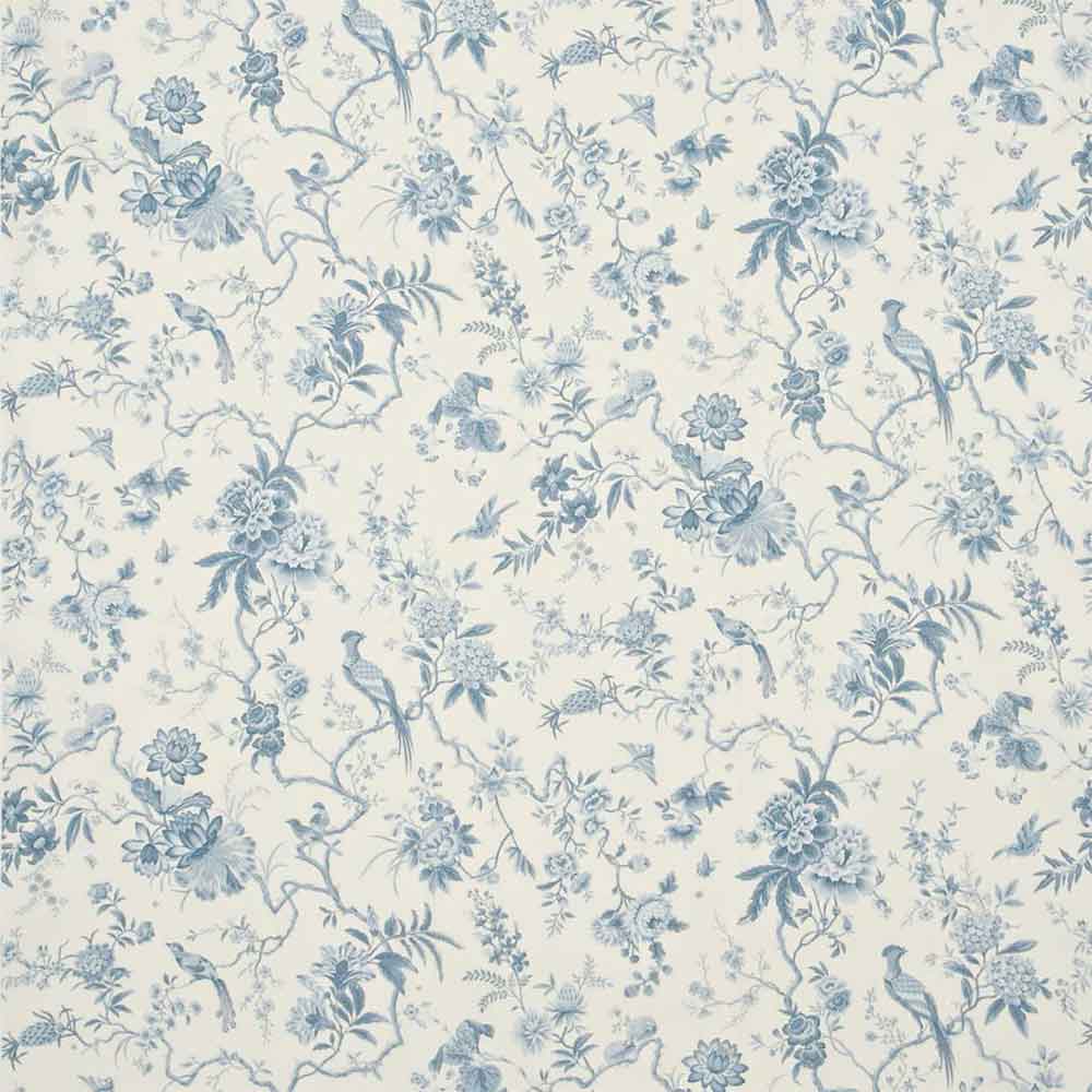 Pillemont Toile Ivory & China Blue Fabric