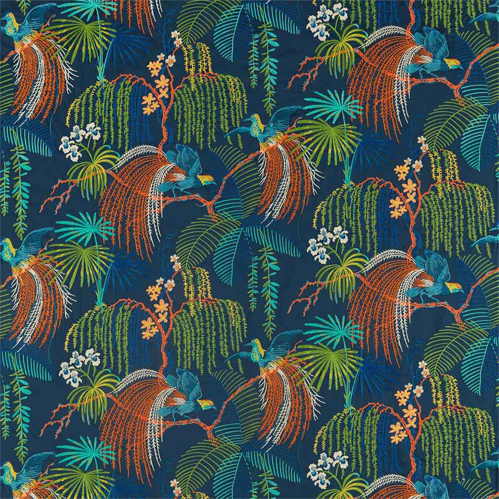 Rain Forest Embroidery Embroidery Tropical Night Fabric