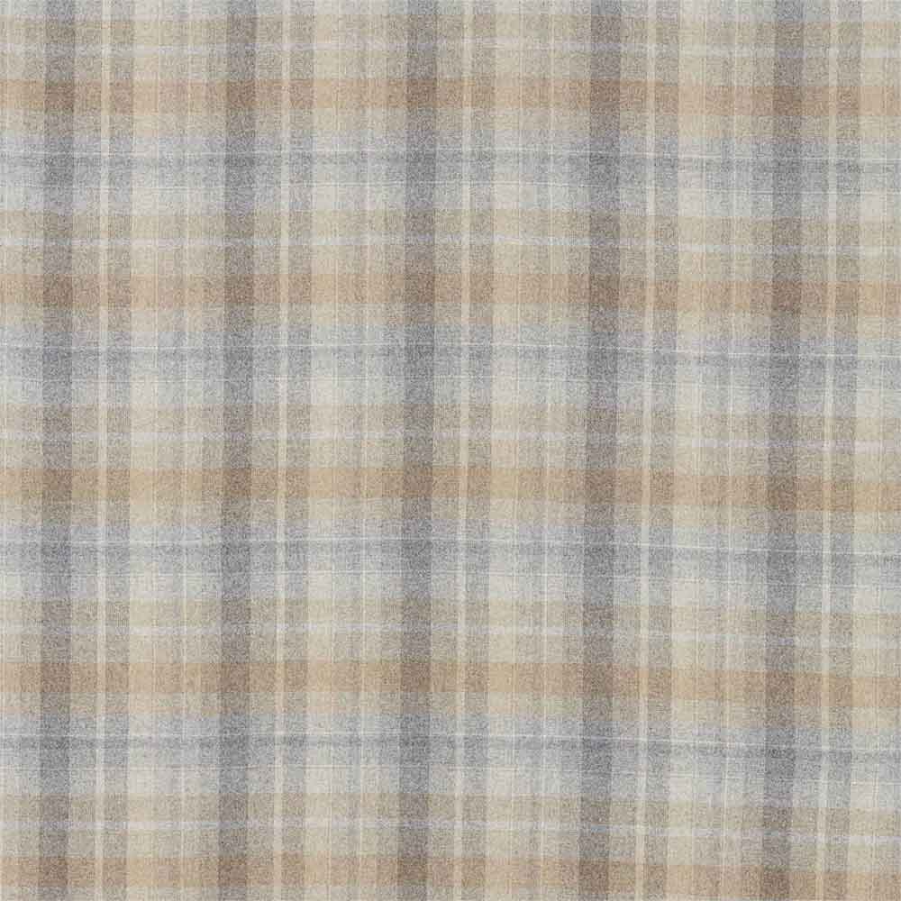 Samphrey Check Silver & Grey Fabric