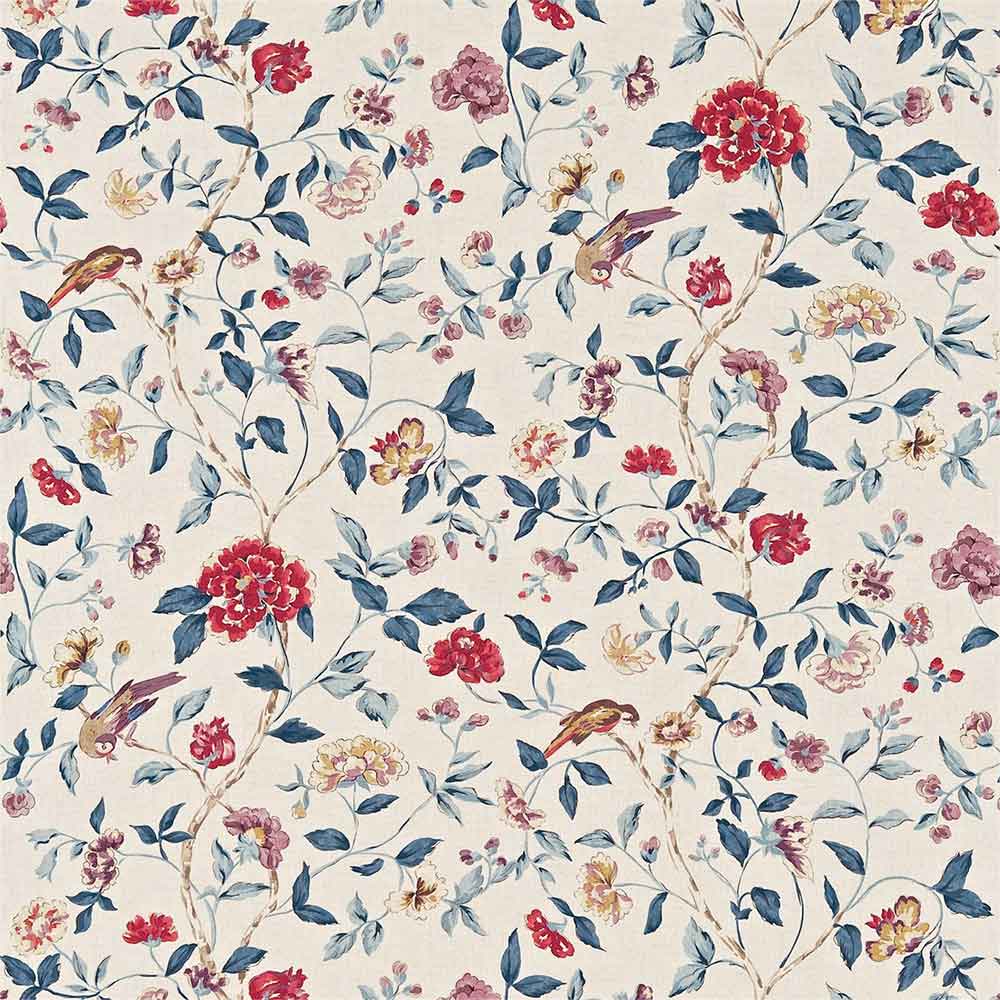 Sissinghurst Indigo & Ruby Fabric