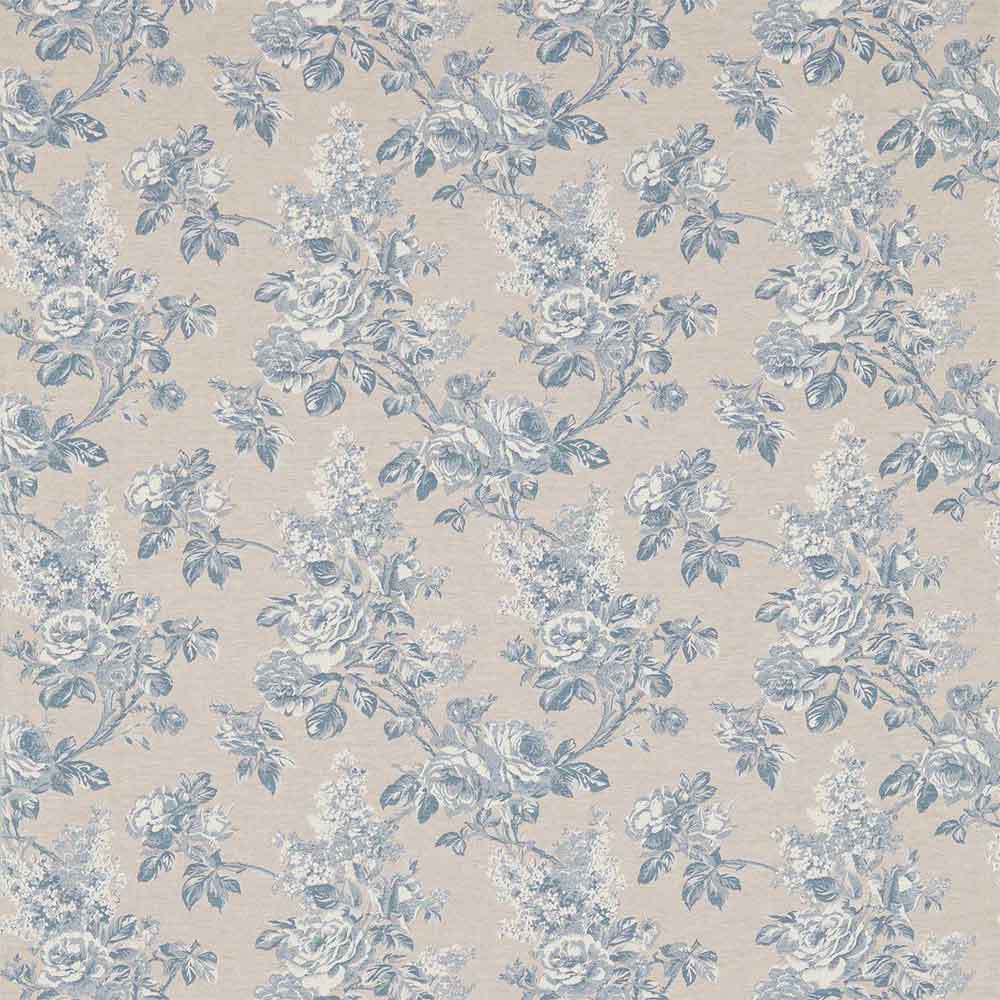 Sorilla Damask Delft & Linen Fabric