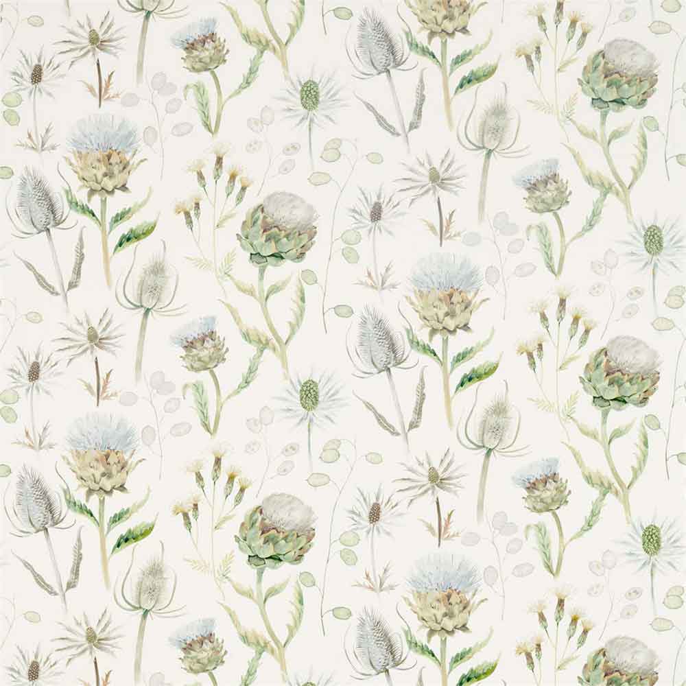 Thistle Garden Mist & Pebble Fabric