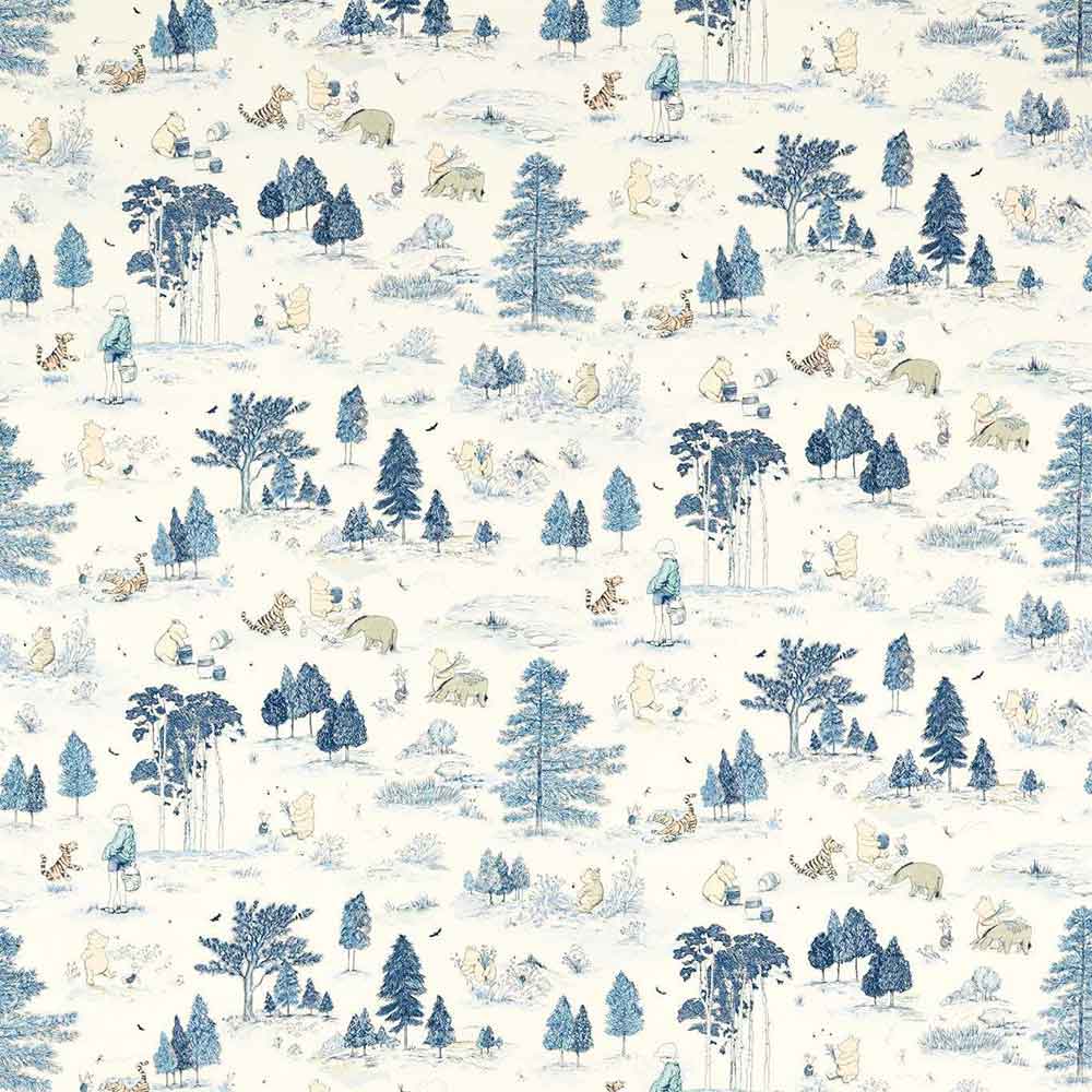 Winnie the Pooh Bonbon Blue Fabric