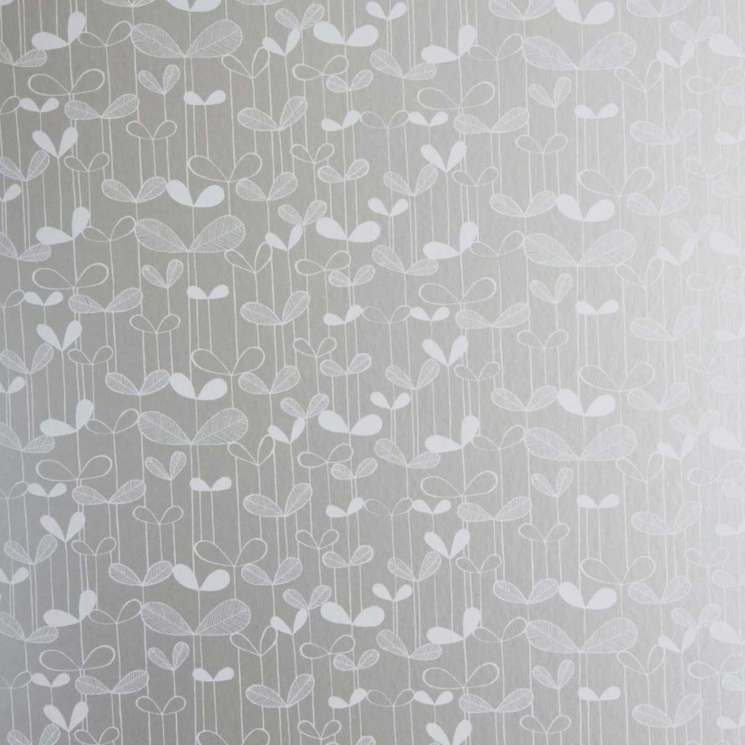 MissPrint Saplings Wallpaper | Silver With White | MISP1007