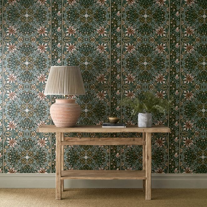 Walthamstow Forest & Teal Wallpaper