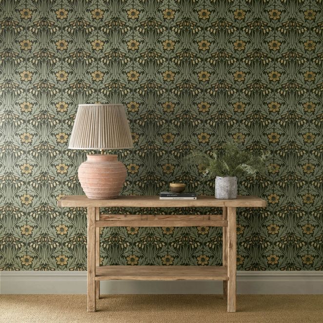 Woodbell & Anemone Bayleaf & Manilla Wallpaper