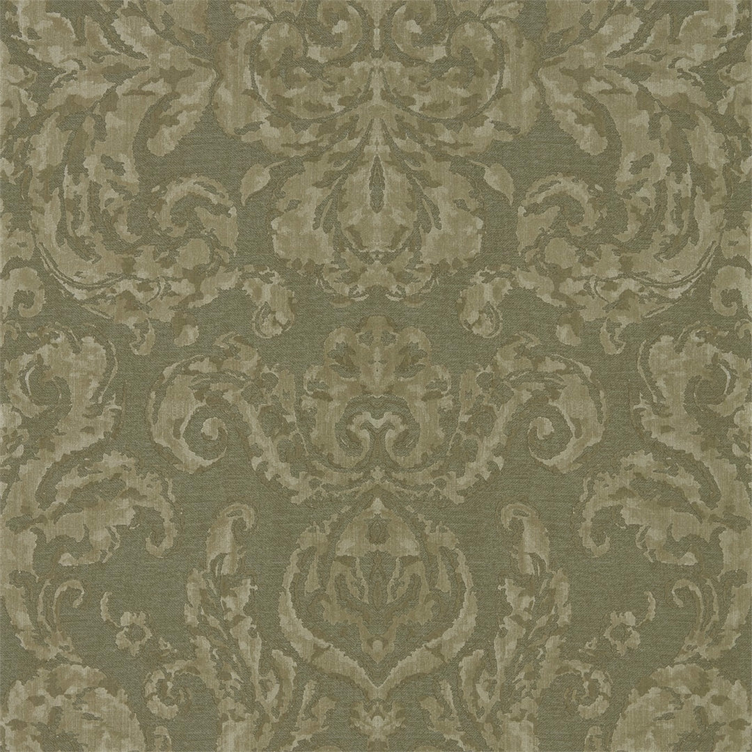 Brocatello Olivine Wallpaper