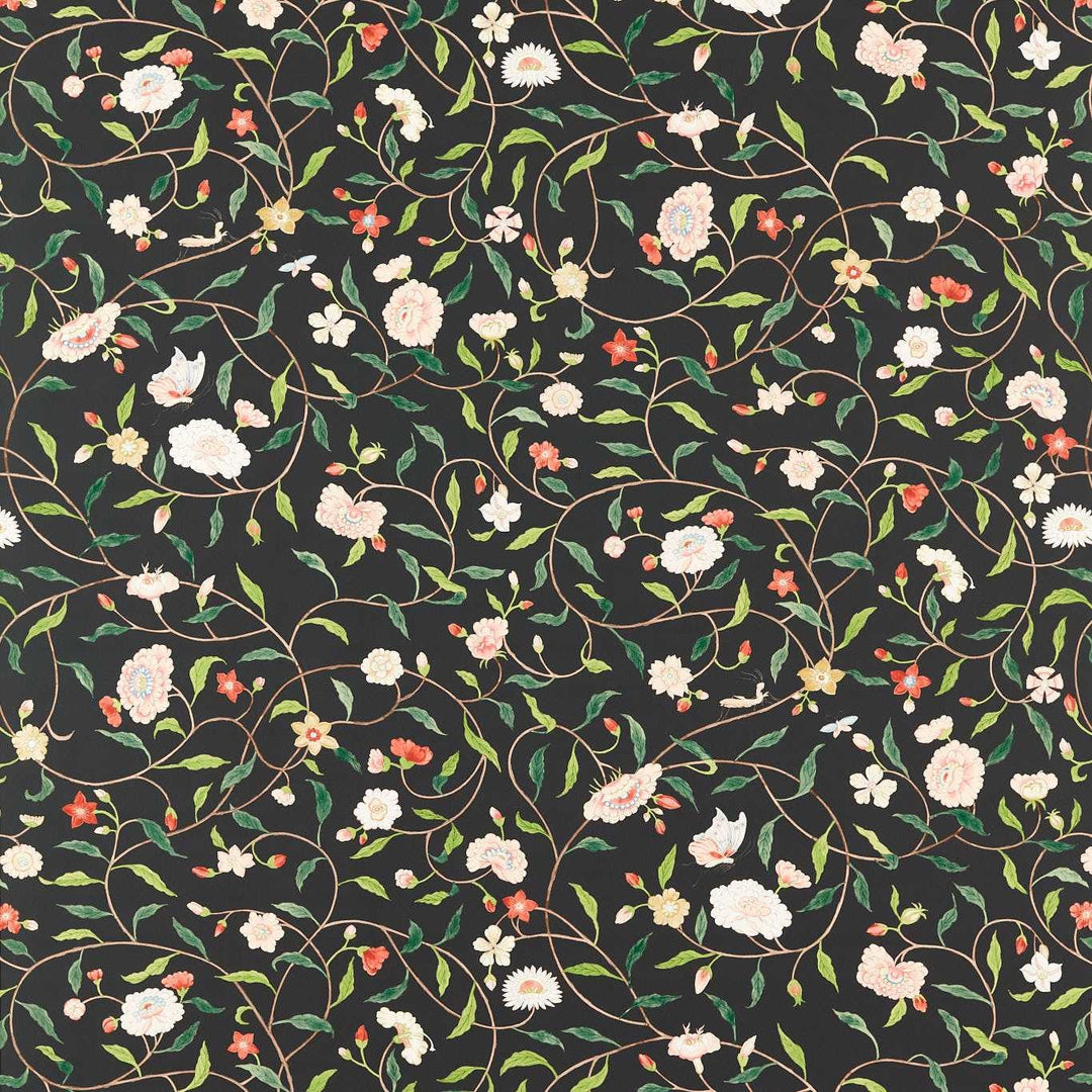 Henrietta`s Trail Vine Black Wallpaper