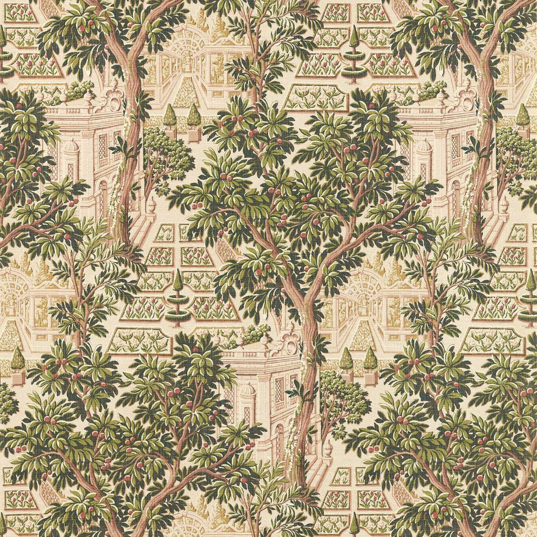 Italian Garden Tuscan Pink Wallpaper