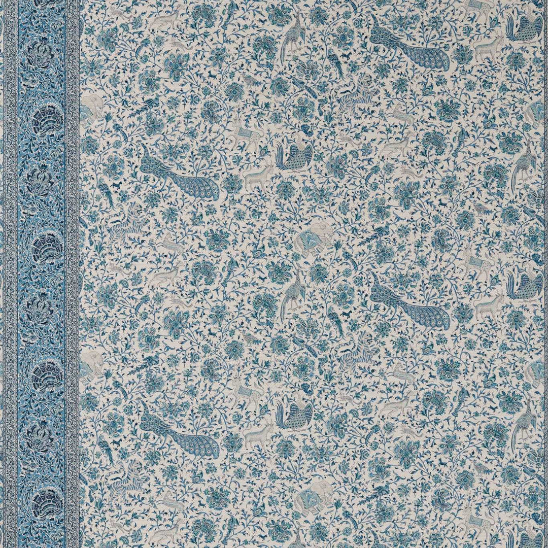 Mughal Menagerie Mazarine Blue Wallpaper