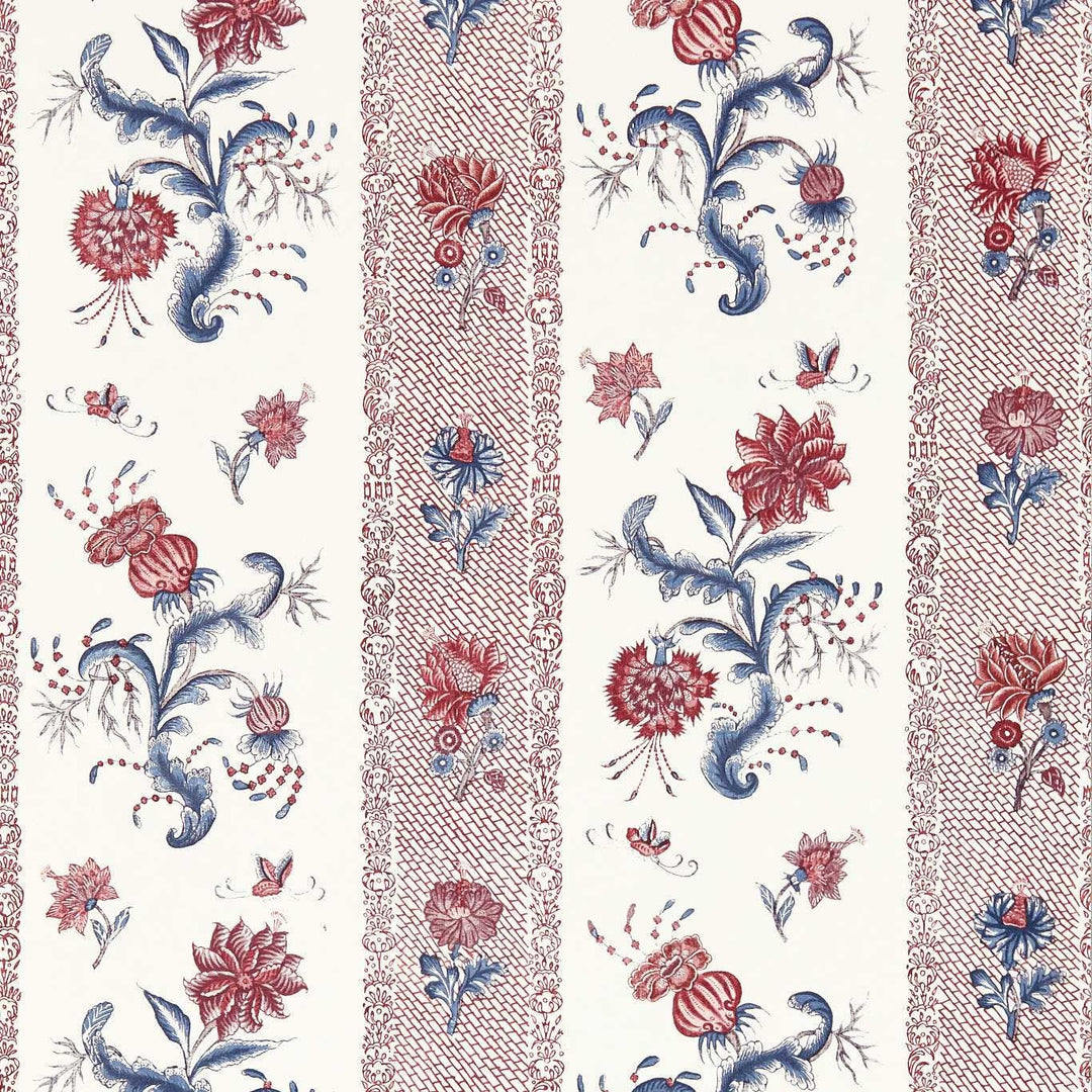 Papaver Stripe Indigo & Madder Wallpaper