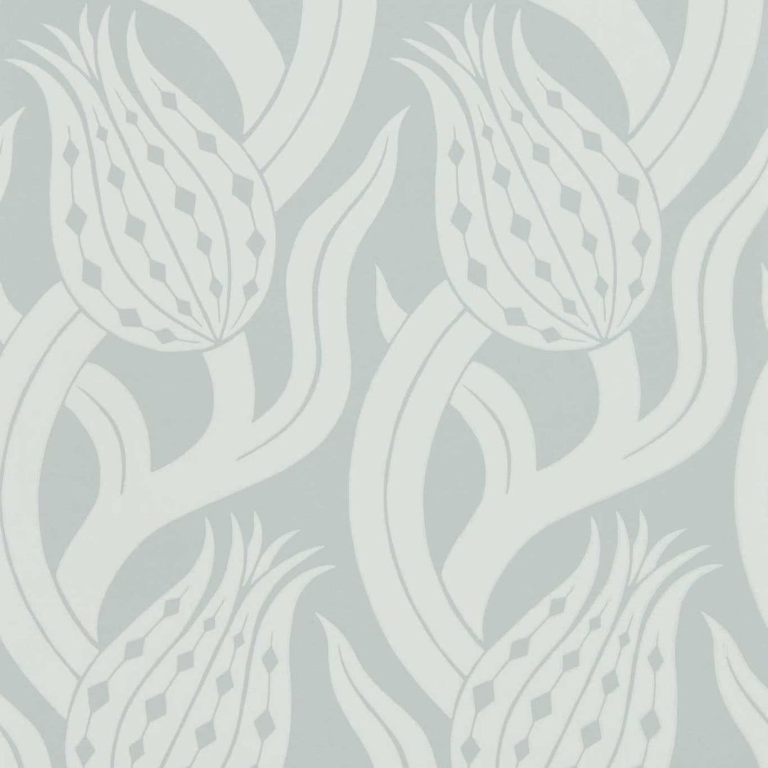 Persian Tulip Quartz Grey Wallpaper