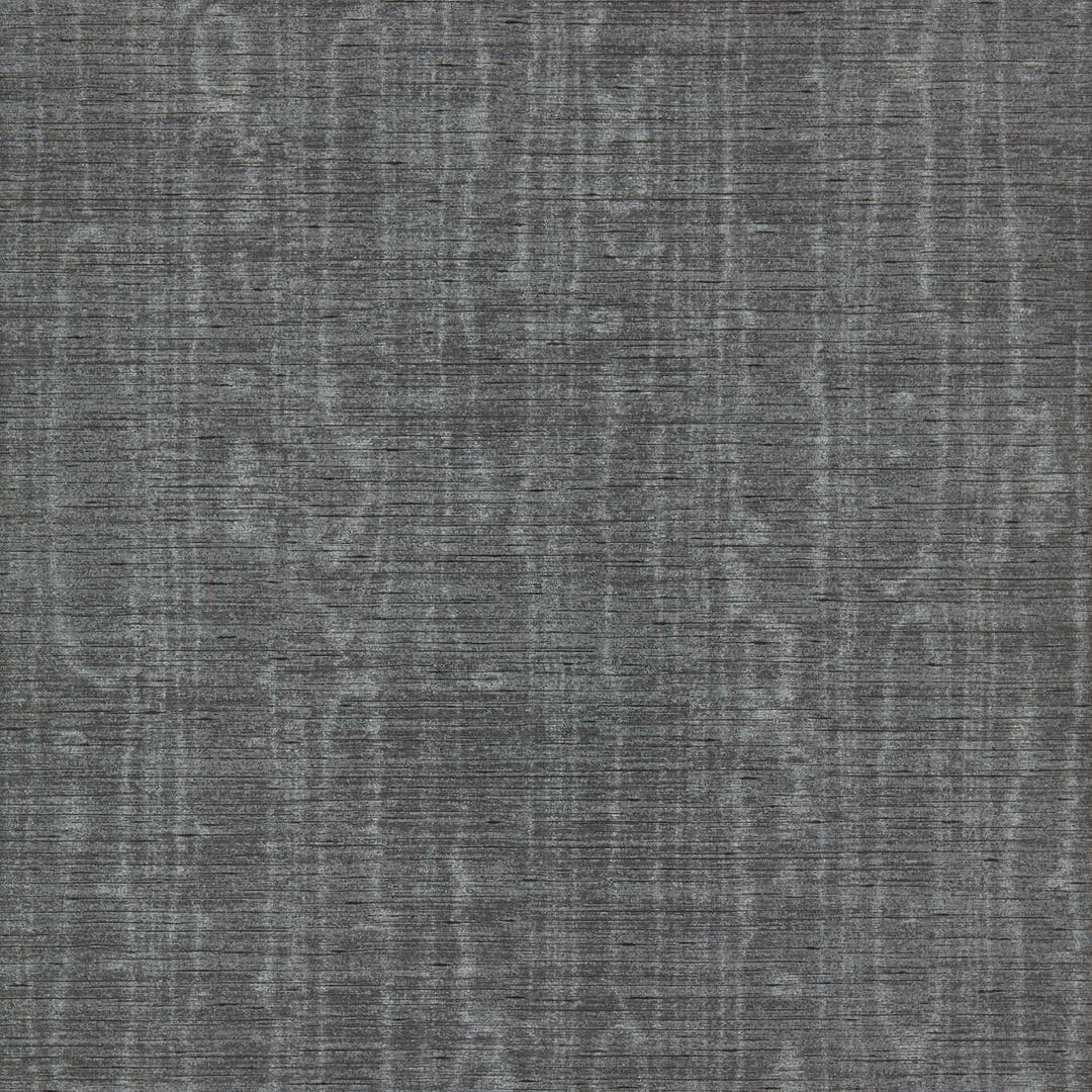 Watered Silk Silk Bone Black Wallpaper