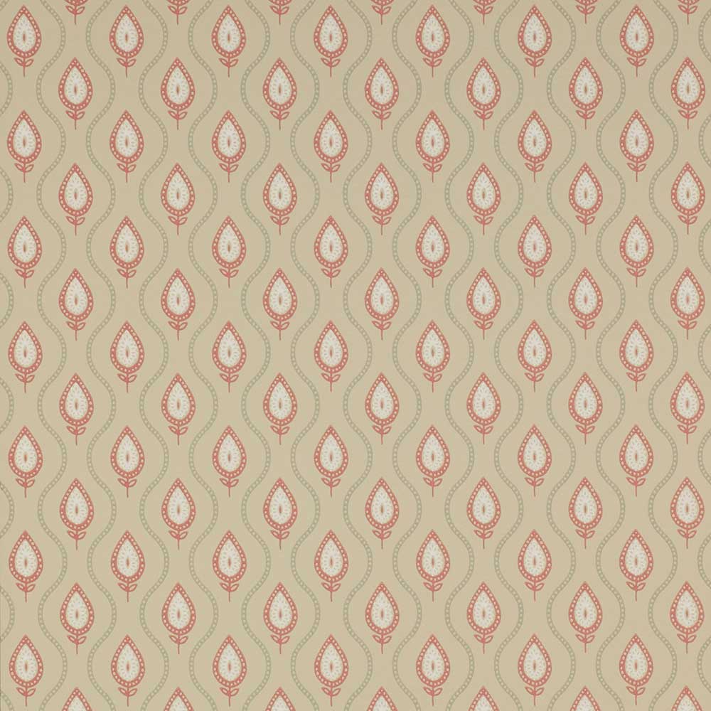 Colefax & Fowler Verity Wallpaper | Red & Sienna | 7138/04