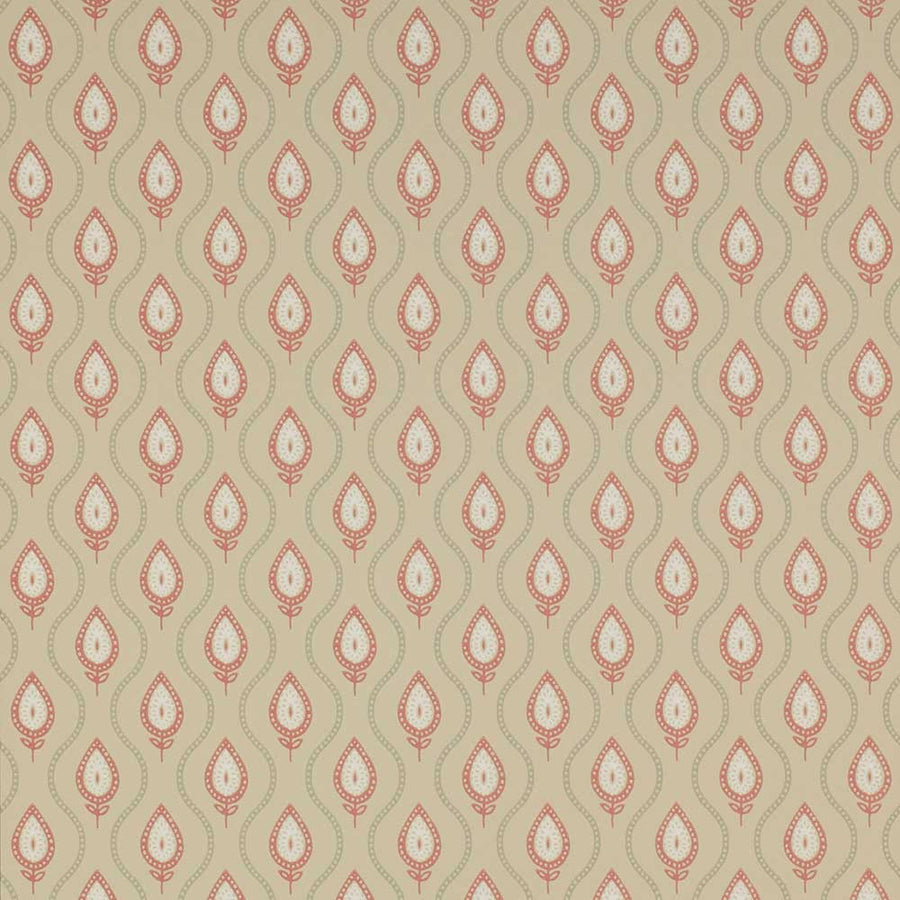 Colefax & Fowler Verity Wallpaper | Red & Sienna | 7138/04