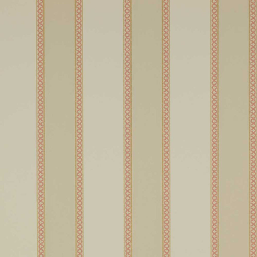 Colefax & Fowler Chartworth Stripe Wallpaper | Red | 7139/03