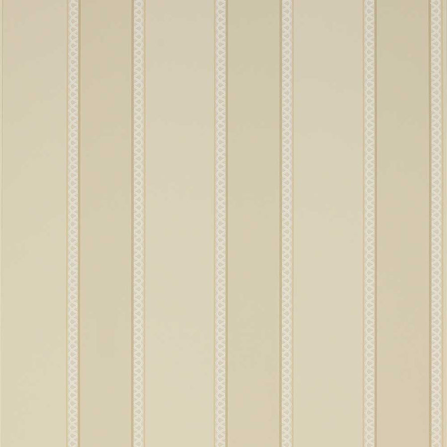 Colefax & Fowler Chartworth Stripe Wallpaper | Stone | 7139/09