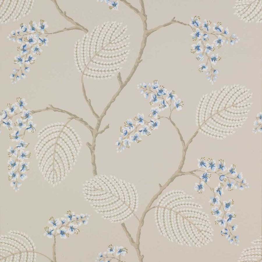 Colefax & Fowler Atwood Wallpaper | Blue & Beige | 7141/06