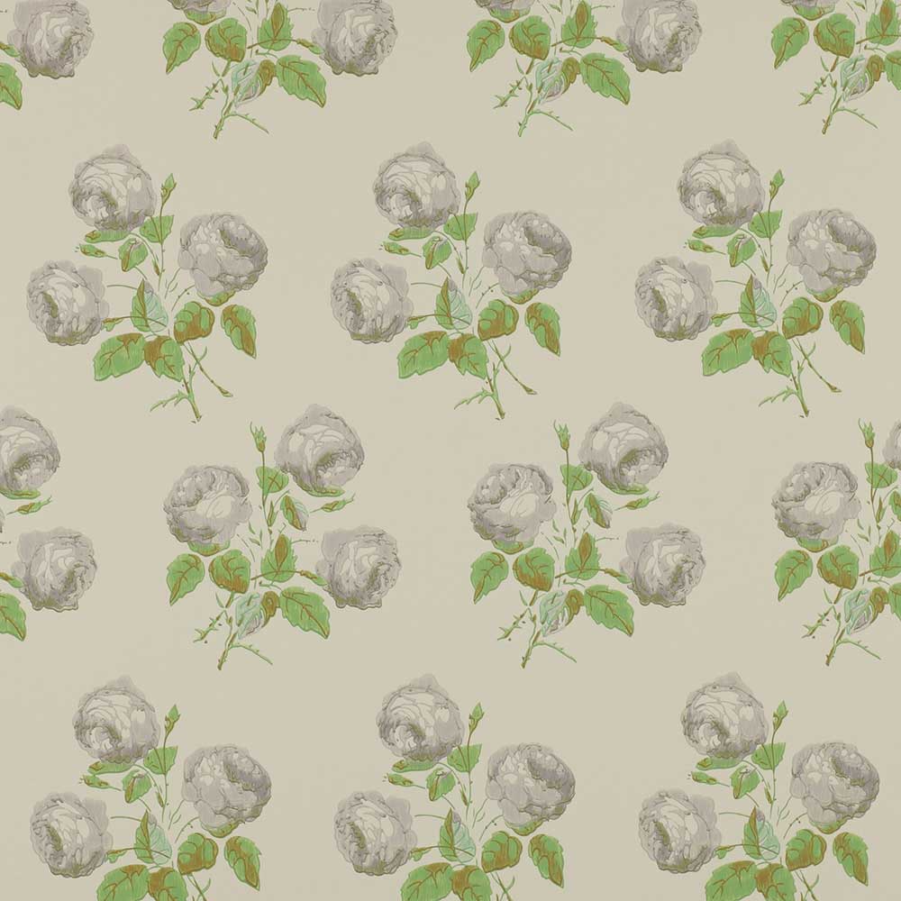 Colefax & Fowler Bowood Wallpaper | Grey & Green | 7401/02