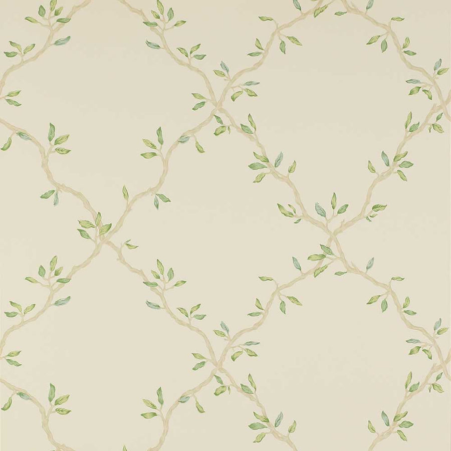 Colefax & Fowler Leaf Trellis Wallpaper | Pale Green | 7706/02
