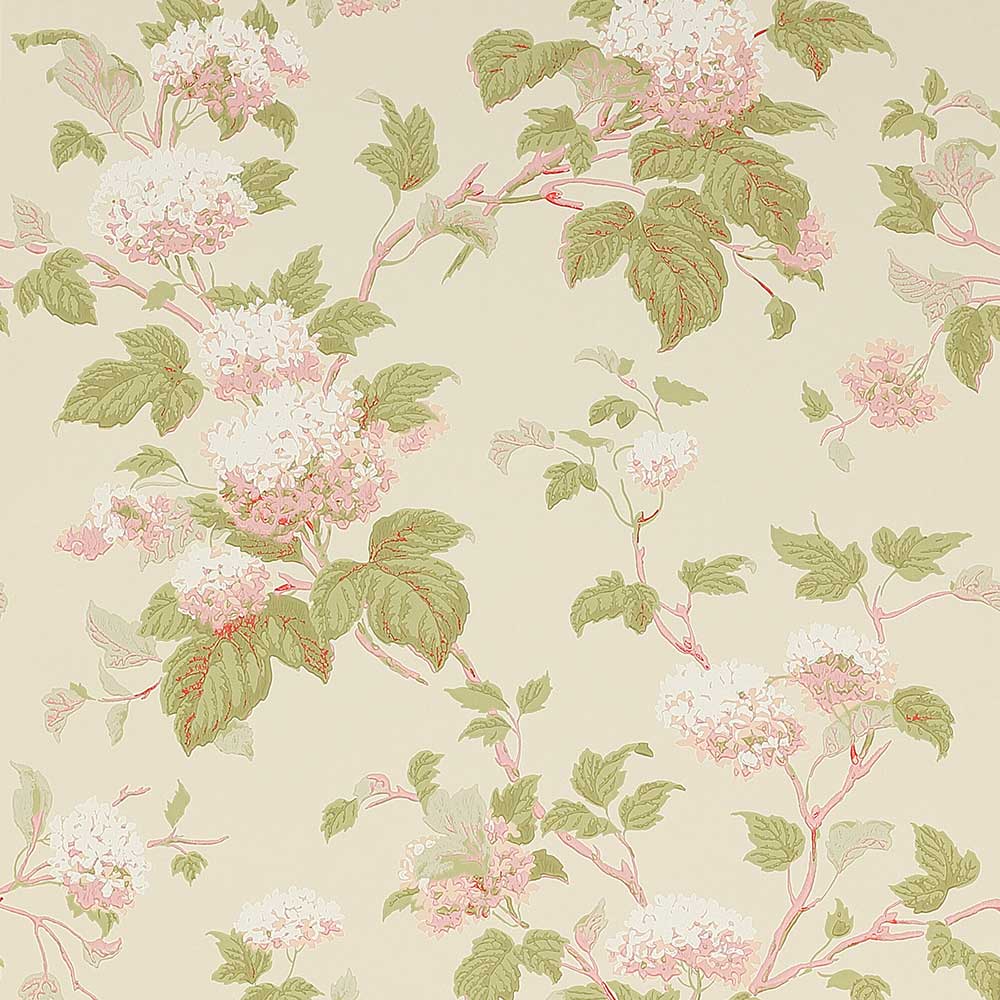 Colefax & Fowler Chantilly Wallpaper | Pink & green | 7816/08