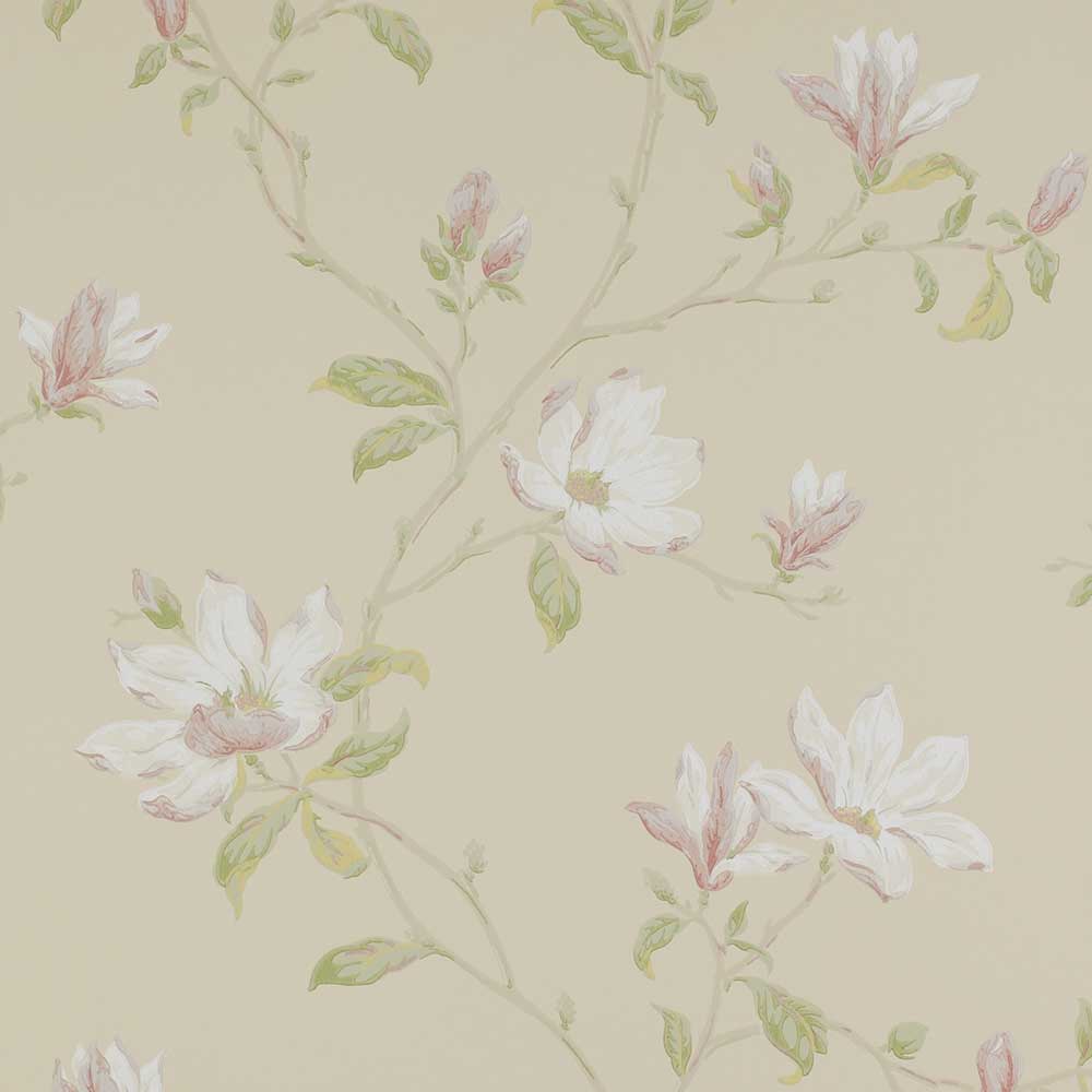 Colefax & Fowler Marchwood Wallpaper | Ivory & Green | 7976/06