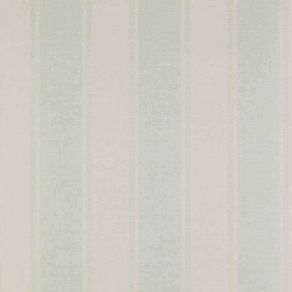 Colefax & Fowler Alton Stripe Wallpaper | Aqua & Beige | 7988/02