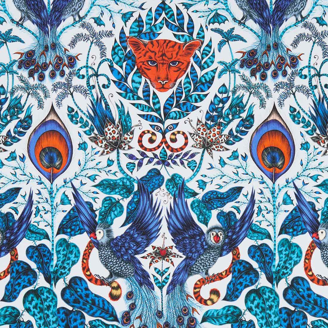 Amazon Blue Fabric by Emma J Shipley For Clarke & Clarke - F1107/01 | Modern 2 Interiors