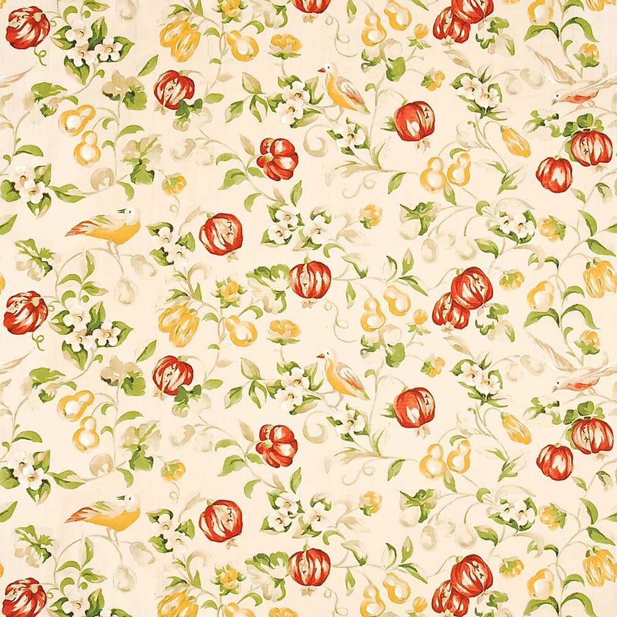 Pear & Pomegranate Lemon & Vermillion Fabric by Sanderson - DAPGPE205 | Modern 2 Interiors