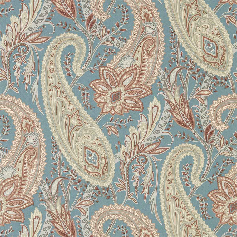 Cashmere Paisley Teal & Spice Wallpaper by Sanderson - 216322 | Modern 2 Interiors