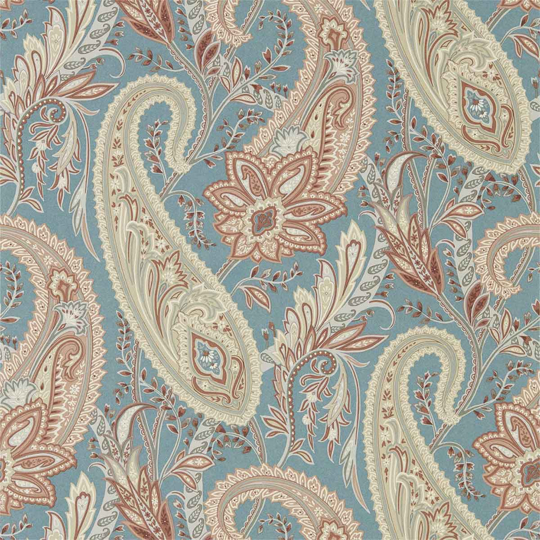 Cashmere Paisley Teal & Spice Wallpaper by Sanderson - 216322 | Modern 2 Interiors
