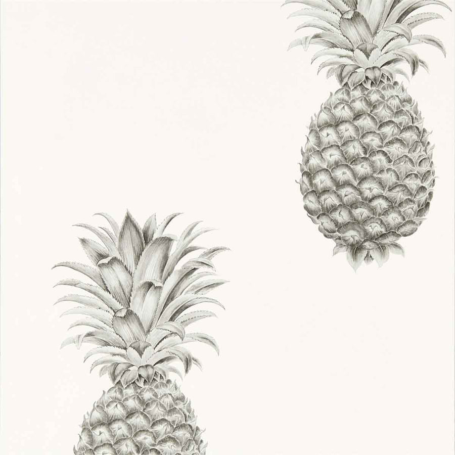 Pineapple Royale Silver & Ivory Wallpaper by Sanderson - 216324 | Modern 2 Interiors