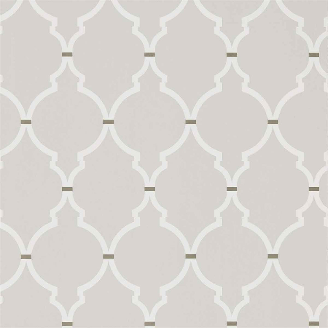 Empire Trellis Silver & Calico Wallpaper by Sanderson - 216335 | Modern 2 Interiors